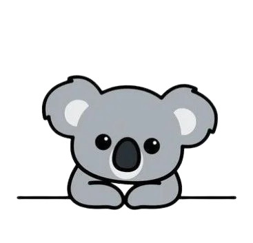 Koala pointing up
